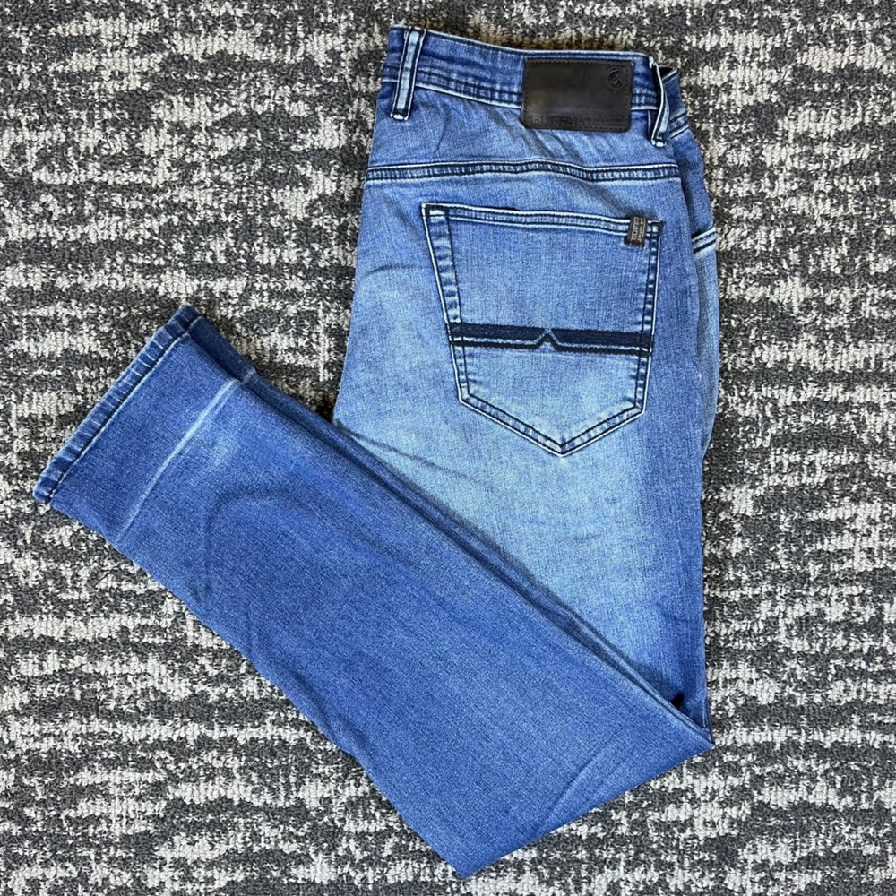 Buffalo David Bitton Axel Slim Stretch Jeans Blue Medium Wash Mens 32x32